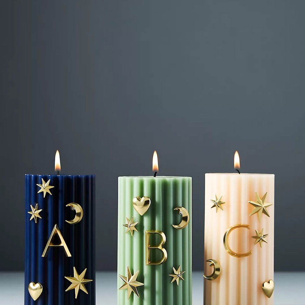 NWT ANTHROPOLOGIE Gold Star and Moon Candle Charms - Picture 2 of 2